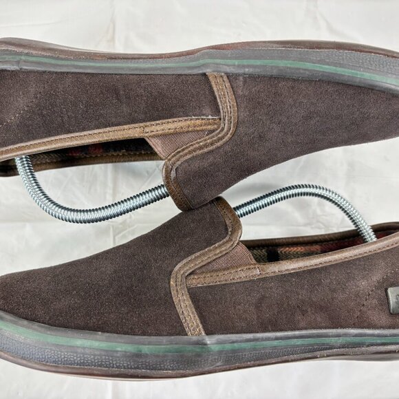 Woolrich Mens Brown Leather Slip On Loafer Shoes - Picture 14 of 14